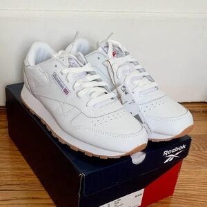 Reebok white leather sneakers